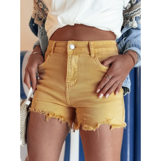 Moteriški geltoni džinsiniai šortai Sunylook Šortai moterims