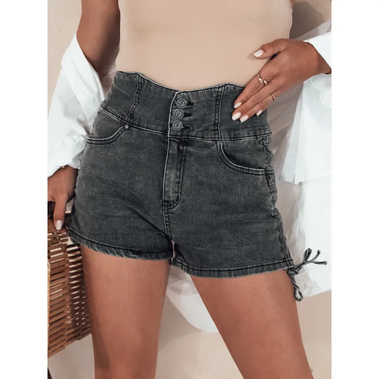 Moteriški juodi džinsiniai šortai Jeanlove SY0377