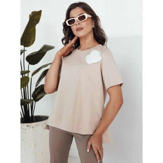 Moteriški rusvi marškinėliai Binda RY2484