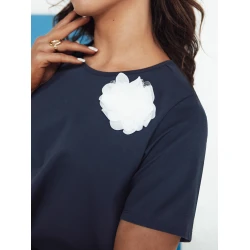 Moteriški tamsiai mėlyni marškinėliai Binda