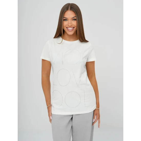 Moteriški baltos spalvos marškinėliai Cool JS/YJ77841