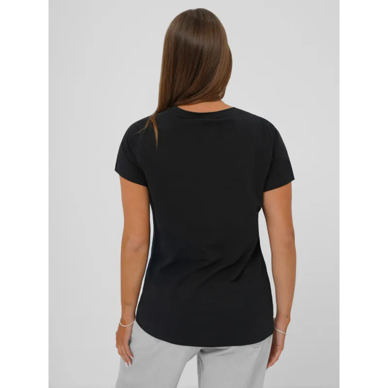 Czarny T-shirt damski Fact JS/YJ77841