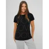 Czarny T-shirt damski Fact JS/YJ77841