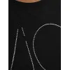 Czarny T-shirt damski Fact JS/YJ77841