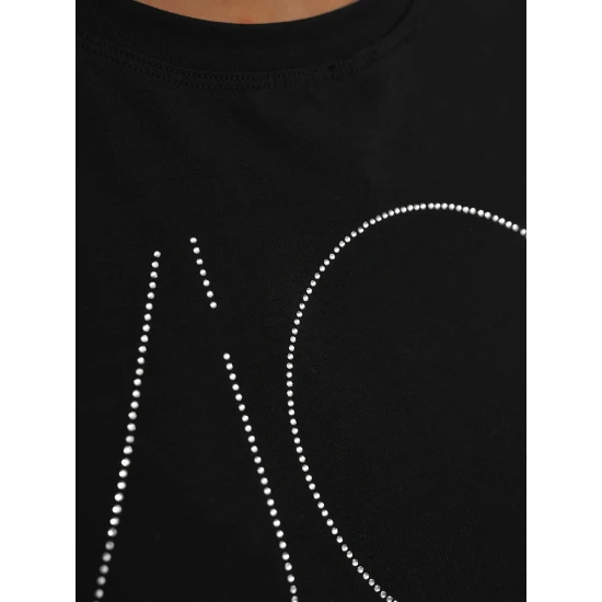 Moteriški juodos spalvos marškinėliai Cool JS/YJ77841