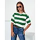 Women's striped green shirt Almin RY2560