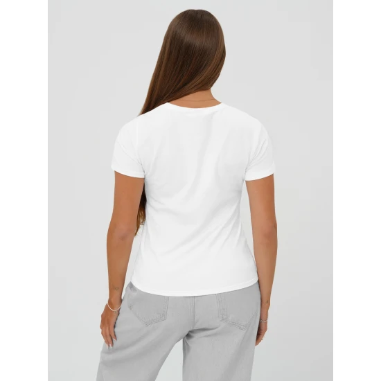 Moteriški baltos spalvos marškinėliai Fact JS/96T690/1