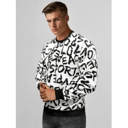 Vyriškas baltos spalvos džemperis Bart