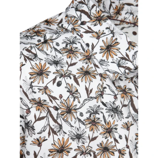 Vyriški gėlėti rusvi marškiniai Stifer DX2667