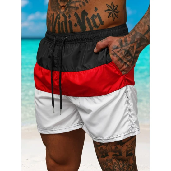 Maudymosi šortai juodi/balti Revel JS/17K567/3