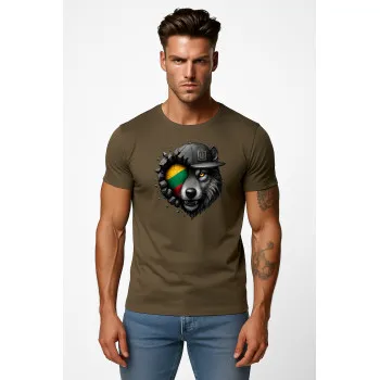 Men's khaki shirt Wolf grey