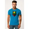 Men's turquoise T-shirt Wolf PK4021