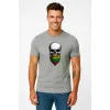 Men's light grey shirt Skull and Beard PK4015