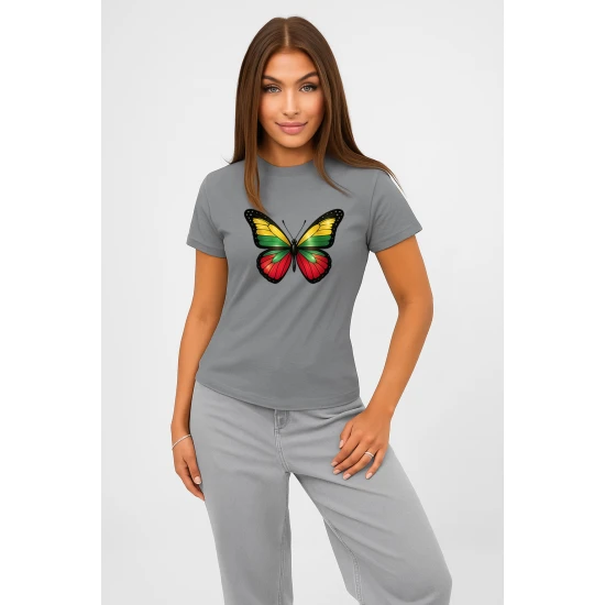 Moteriški pilki marškinėliai Drugelis PK4025