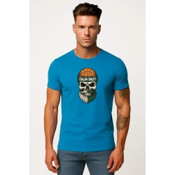 Vyriški turkio marškinėliai Kaukolė su kamuoliu