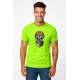 Vyriški žali neoniniai marškinėliai Kaukolė su kamuoliu PK4022