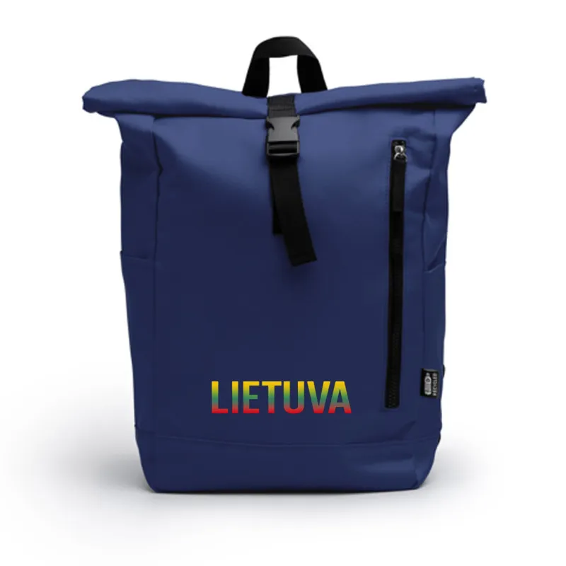 Tamsiai mėlyna kuprinė Trispalvė Lietuva PK4047