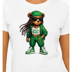 Moteriški balti marškinėliai Meškutė