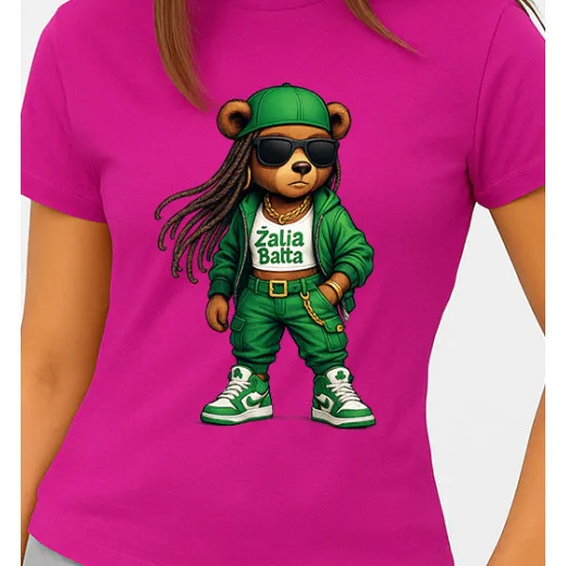 Women's pink T-shirt Bear PK4023