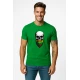 Vyriški žali marškinėliai Kaukolė su barzda PK4015