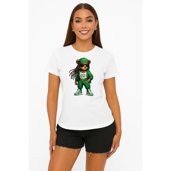 Moteriški balti marškinėliai Meškutė PK4023