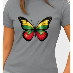 Moteriški pilki marškinėliai Drugelis