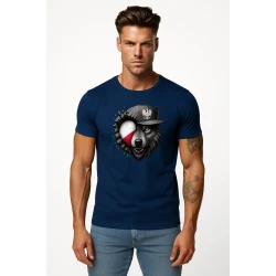 Vīriešu tumši zils T-krekls Polija vilks