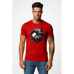 Meeste punane T-särk Poland Wolf