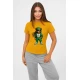 Moteriški ryškiai geltoni marškinėliai Meškutė PK4023