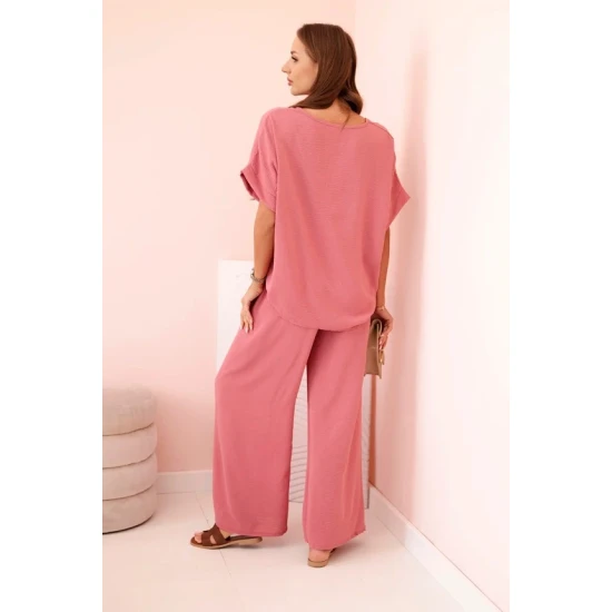 Moteriškas tamsiai rožinis komplektas Loren 31912