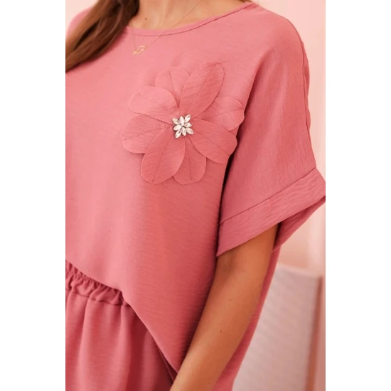 Moteriškas tamsiai rožinis komplektas Loren 31912