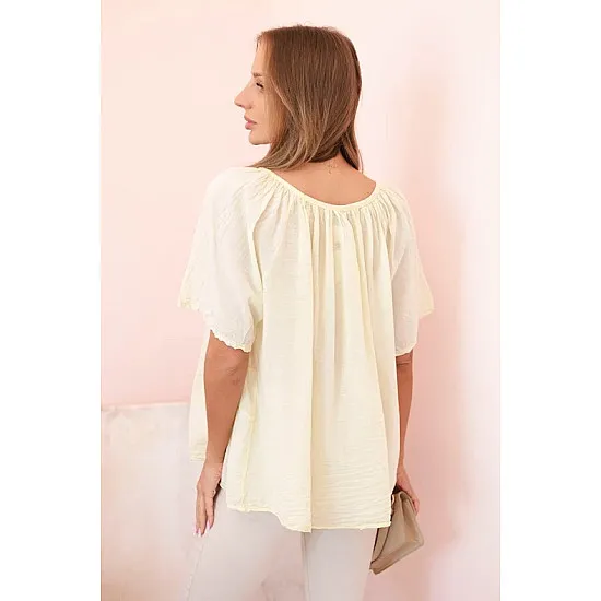 Women's light yellow blouse Palmira 33208
