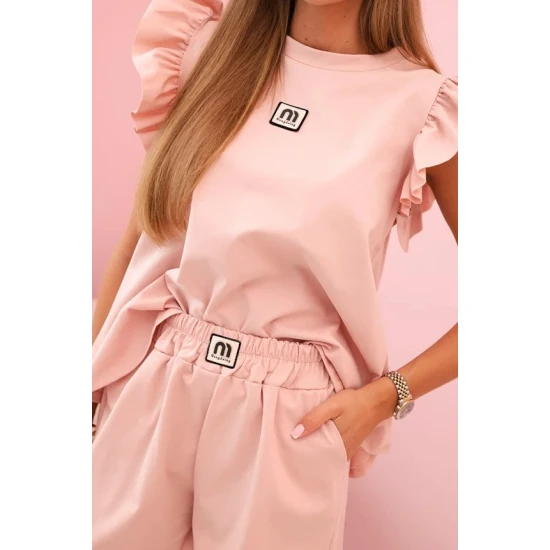 Moteriškas šviesiai rožinės spalvos komplektas Colton 32327