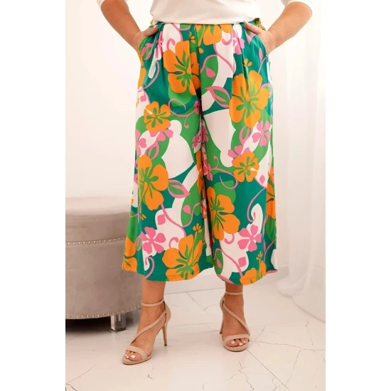 Moteriškos kelnės su oranžine detale Balis 33248