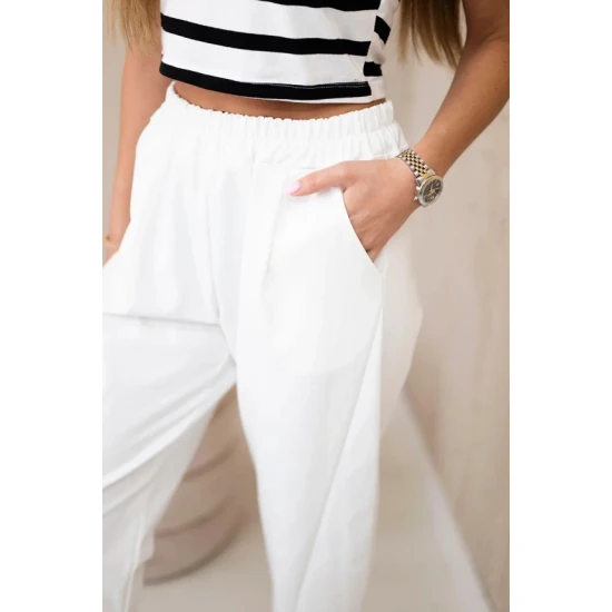 Moteriškos baltos kelnės Punto 30997