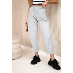 Moteriškos šviesiai pilkos kelnės Punto