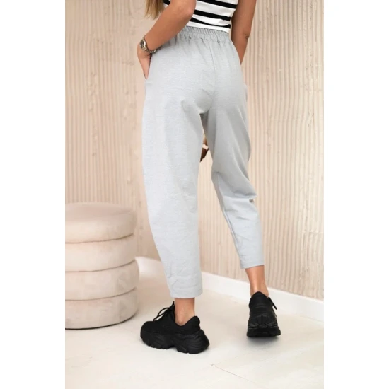 Moteriškos šviesiai pilkos kelnės Punto 30996