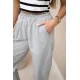 Moteriškos šviesiai pilkos kelnės Punto 30996