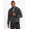Men's bomber jacket in black Norvi V2 OM-JADJ-0163