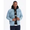 Men's bomber jacket in blue Norvi V3 OM-JADJ-0163