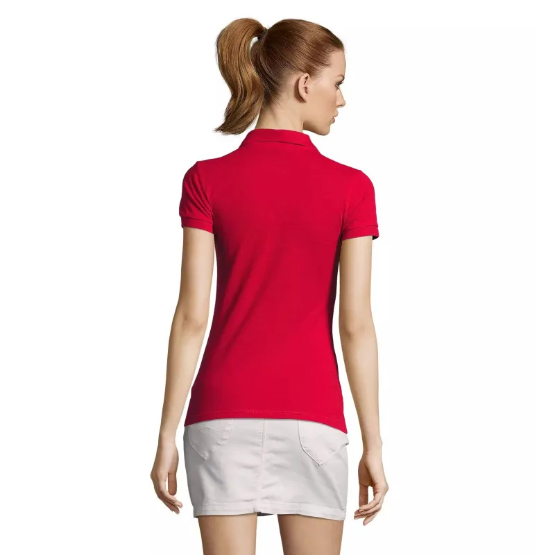 Moteriški raudoni polo marškinėliai Passion PK11343