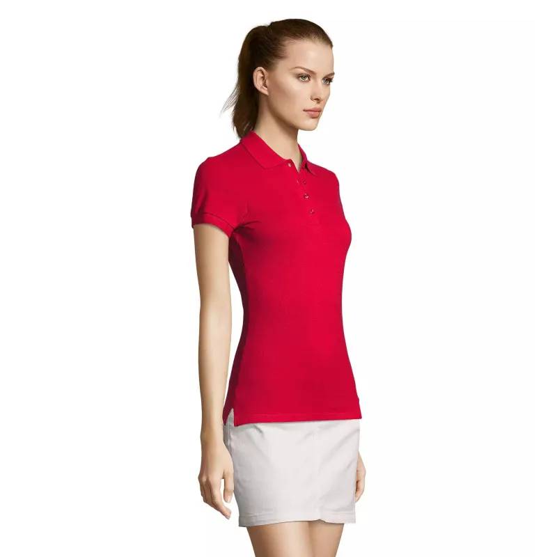 Moteriški raudoni polo marškinėliai Passion PK11343