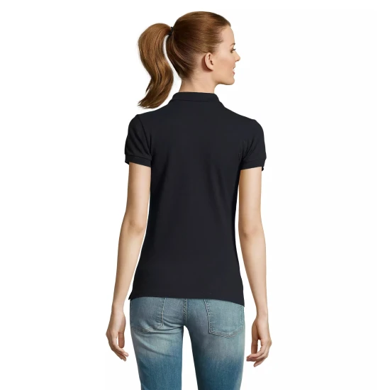 Moteriški tamsiai mėlyni polo marškinėliai Passion PK11343