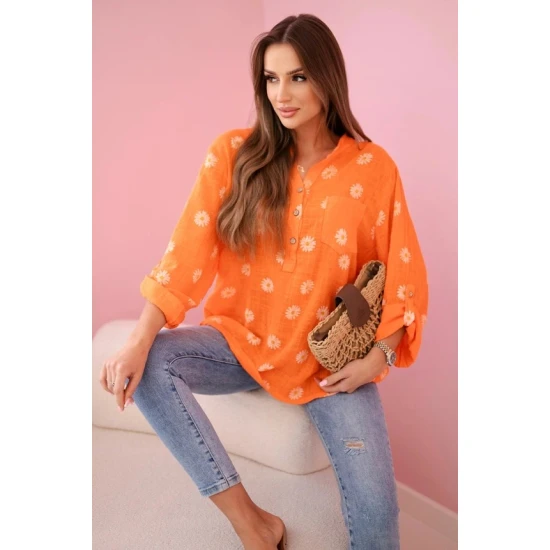 Moteriška oranžinė palaidinė Dorsi Palaidinės ir marškiniai