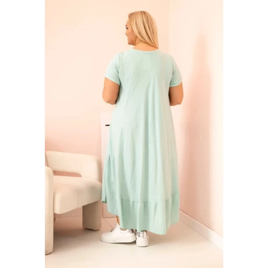 Moteriška mėtinė suknelė Gala PLIUS dydžio suknelės