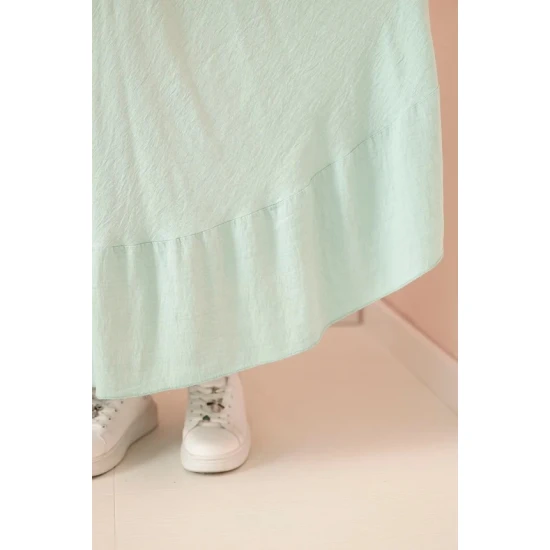 Moteriška mėtinė suknelė Gala PLIUS dydžio suknelės