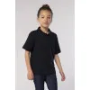 Vaikiški unisex juodos spalvos polo marškinėliai Enjoy Marškinėliai