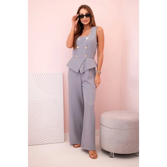 Moteriškas pilkos spalvos kombinezonas Brook Kombinezonai