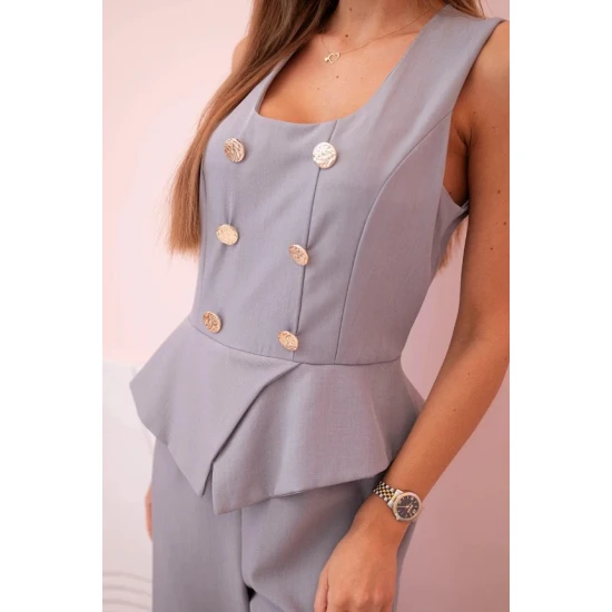 Moteriškas pilkos spalvos kombinezonas Brook Kombinezonai