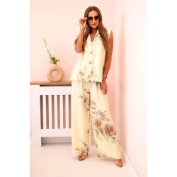 Moteriškas geltonas komplektas Flowers